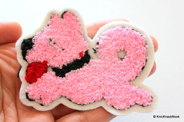 1 x Pink Dog Applique Patch
